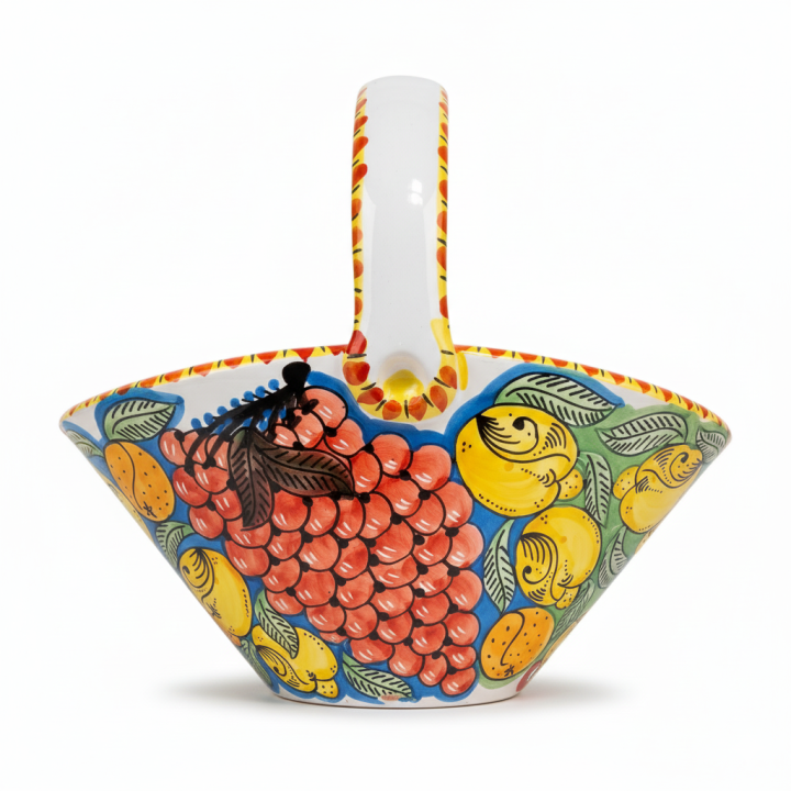 koszyk 35cm z motywem cytryn i czerwonych winogron ceramiczny doniczka tlo.png