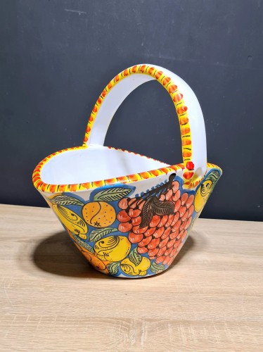 koszyk 35cm z motywem cytryn i czerwonych winogron ceramiczny doniczka 3.jpg
