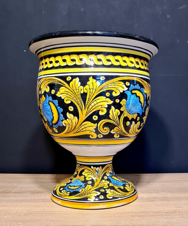 donica sycylijska na nozce 45cm czarno-zlota.jpg