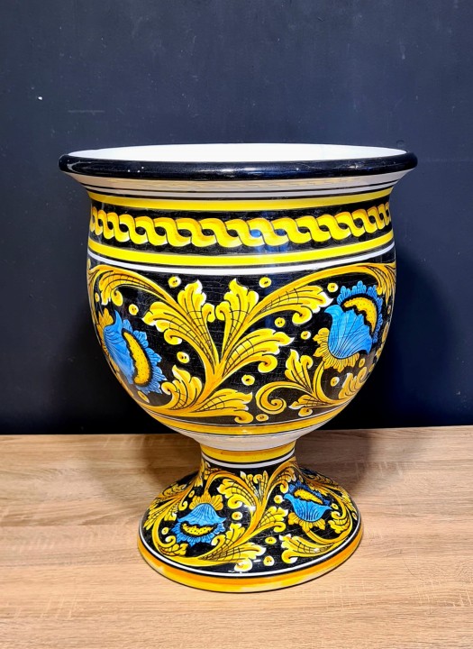donica sycylijska na nozce 45cm czarno-zlota 2.jpg