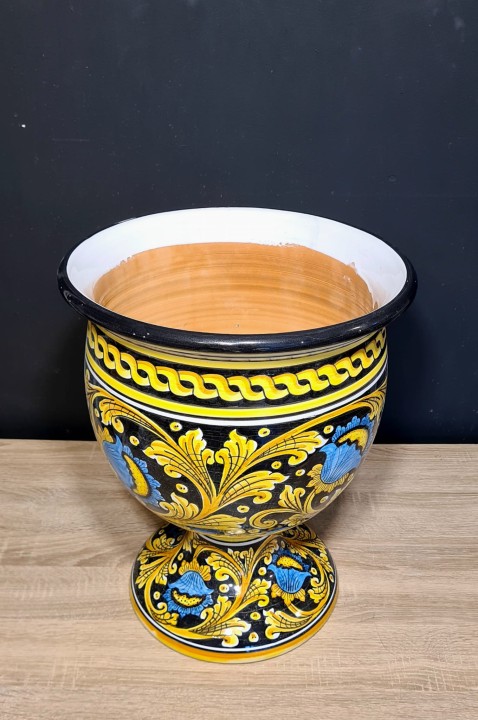 donica sycylijska na nozce 45cm czarno-zlota 3.jpg