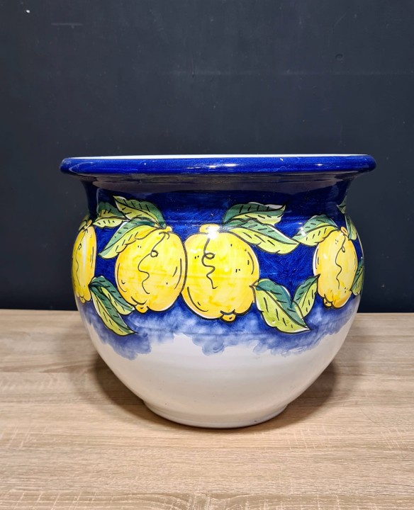 donica ceramiczna 25cm wysokosci cytryny niebieska biala 3.jpg