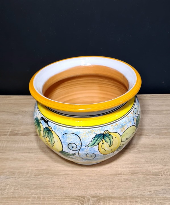 donica ceramiczna 25cm wysokosci cytryny zółta 4.jpg
