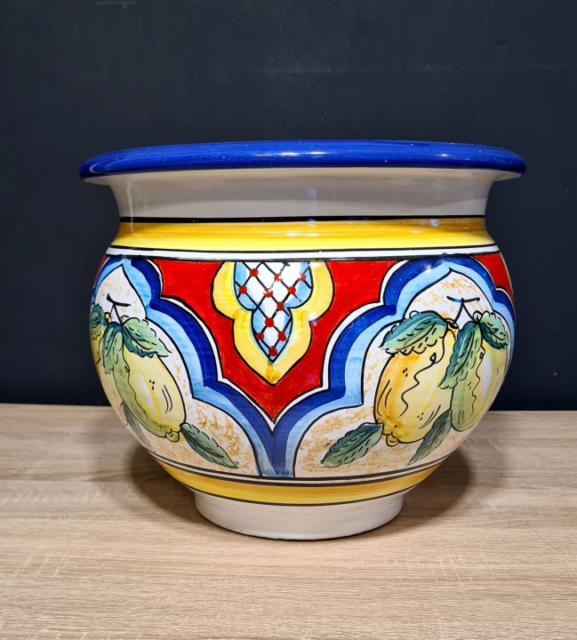 donica ceramiczna 25cm wysokosci cytryny niebieska czerwona 2.jpg