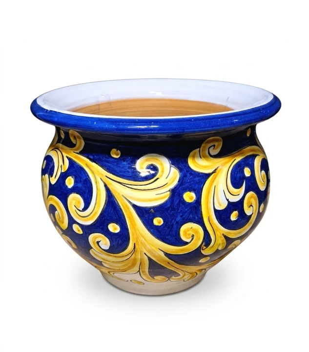 donica ceramiczna recznie malowana 25cm wysokosci. wzory granatowo zlote 4.jpg tlo.png