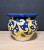 donica ceramiczna recznie malowana 25cm wysokosci. wzory granatowo zlote.jpg