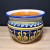 donica ceramiczna recznie malowana 25cm wysokosci. wzory na granatowym tle 2.jpg