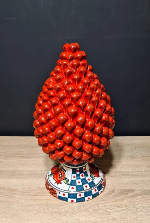 sycylijska szyszka ogromna 40cm recznie robiona, z motywem kraty i figi 4.jpg