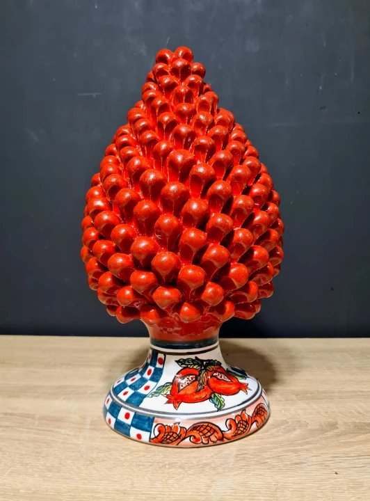 sycylijska szyszka ogromna 40cm recznie robiona, z motywem kraty i figi 2.jpg