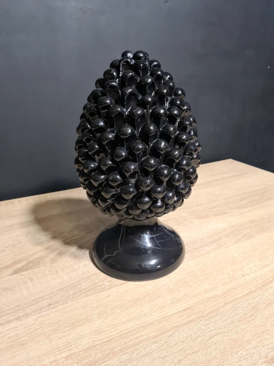 sycylijska szyszka ceramiczna pinia 30cm czarna 4.jpg