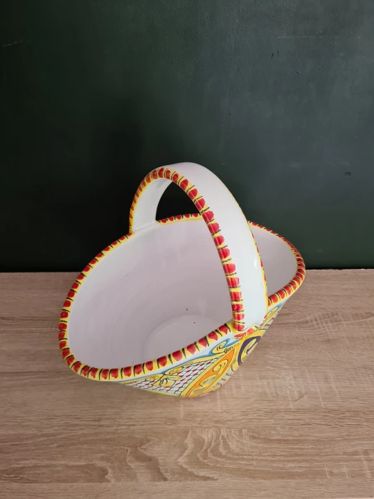 ceramiczny koszyk recznie malowany w sycylijskie wzory 3.jpg