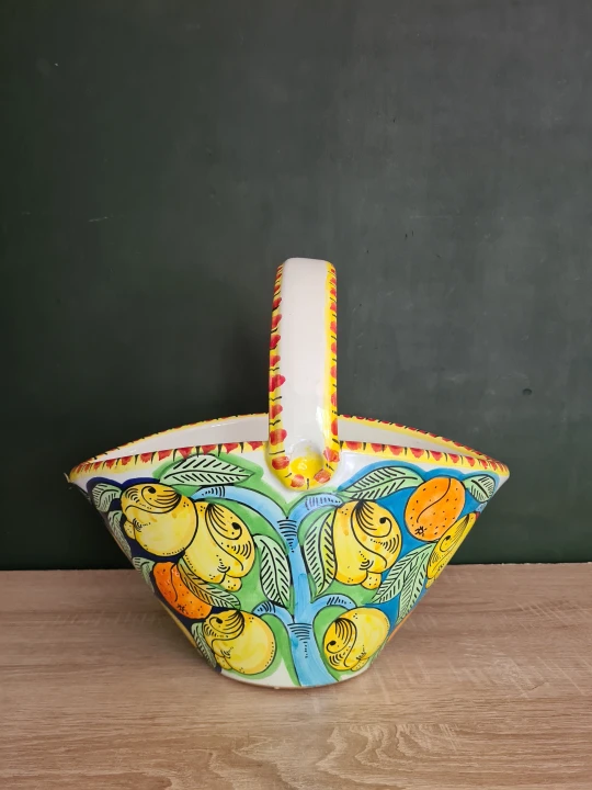ceramiczny koszyk recznie malowany z wzorem pomaranczy 2.jpg