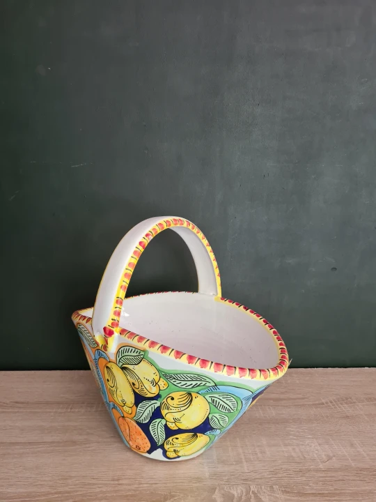ceramiczny koszyk recznie malowany z wzorem pomaranczy 5.jpg