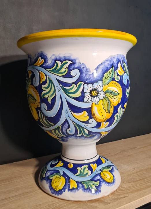 donica XL z motywem cytryn na nozce, 45cm 3.jpg