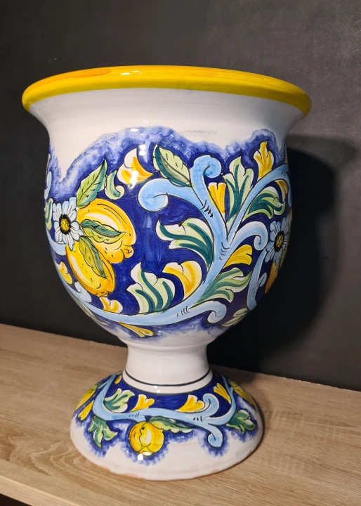 donica XL z motywem cytryn na nozce, 45cm 4.jpg