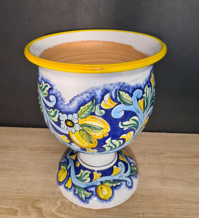 donica XL z motywem cytryn na nozce, 45cm 5.jpg