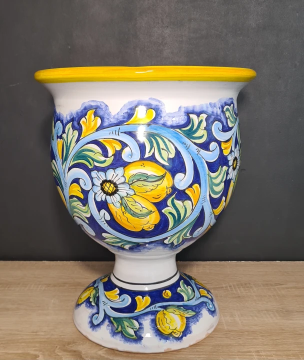 donica XL z motywem cytryn na nozce, 45cm 6.jpg