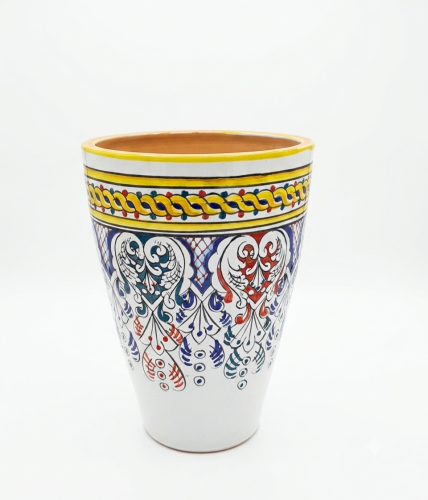 donica ceramiczna 40cm stozkowa z malowanymi wzorami tlo.png 2.png