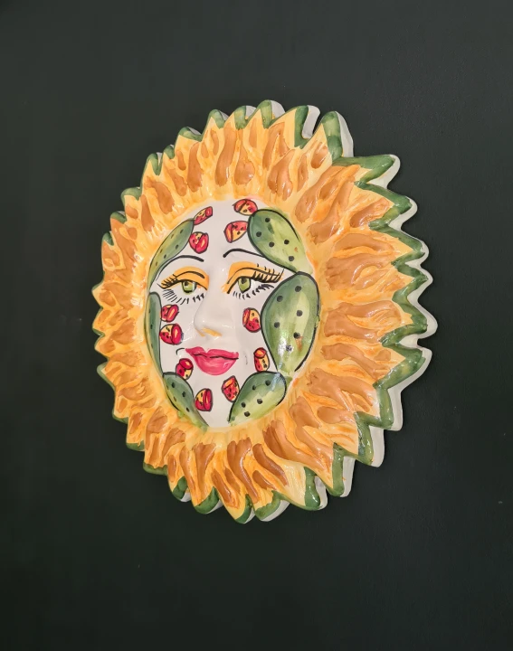 dekoracja wiszaca ceramiczna sycylijskie slonce z opuncja 7.jpg