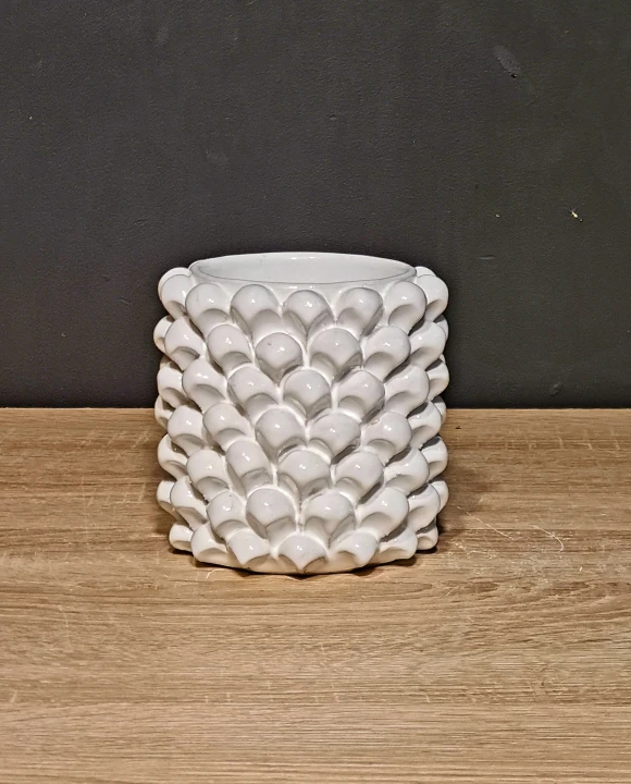 ceramiczna-biala-doniczka-flakon-szyszka-pinia-13cm-cylindryczna.jpg