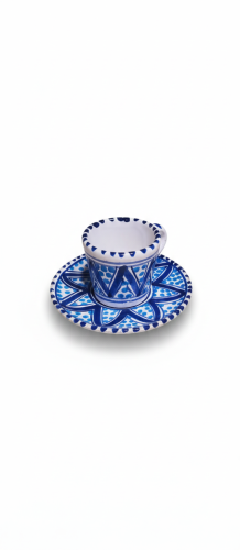 Filizanka Espresso ze spodkiem tunezyjsie wzory recznie malowana.png