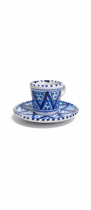 Filizanka Espresso ze spodkiem tunezyjsie wzory recznie malowana 2.png
