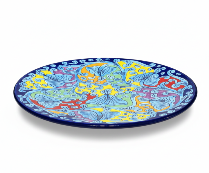 Recznie malowany talerz XXL 44cm unikatowy prezent tlo.png