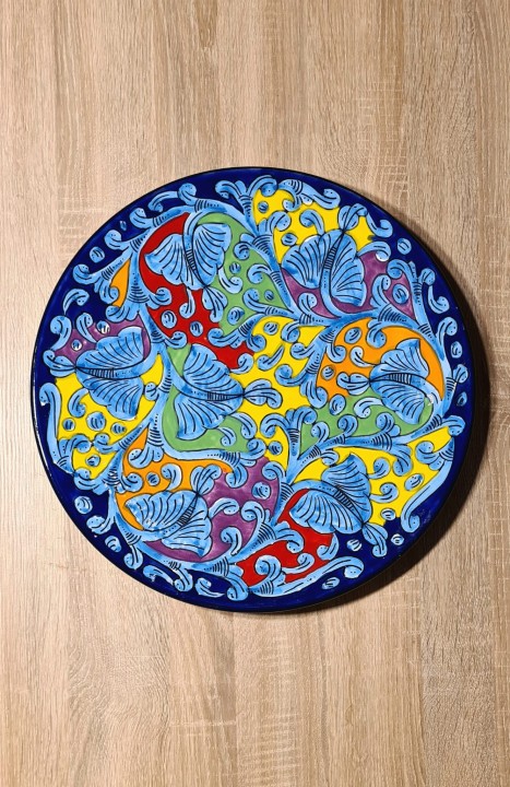 Recznie malowany talerz XXL 44cm unikatowy prezent 10.jpg