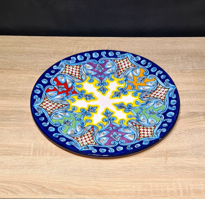 Recznie malowany talerz XXL 44cm unikatowy prezent 8.jpg