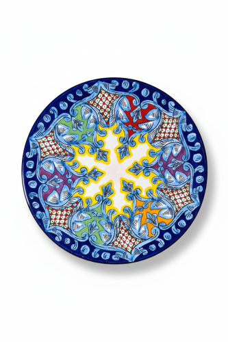 Recznie malowany talerz XXL 44cm unikatowy prezent tlo 4.png