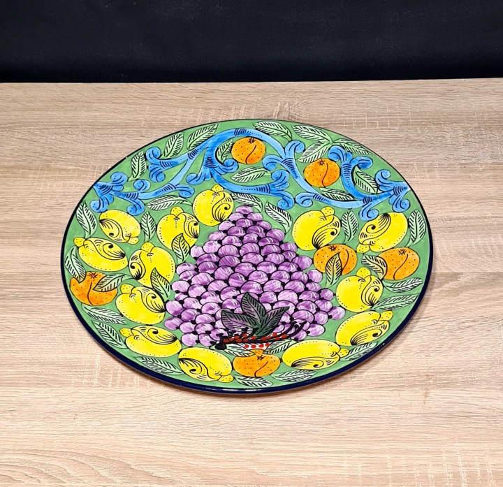 Recznie malowany talerz XXL 44cm unikatowy prezent 17.jpg
