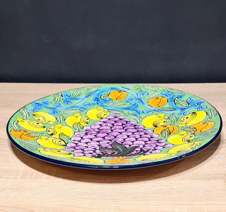 Recznie malowany talerz XXL 44cm unikatowy prezent 18.jpg