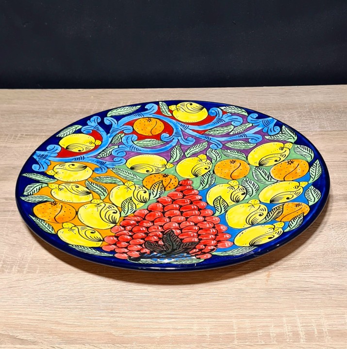 Recznie malowany talerz XXL 44cm unikatowy prezent 5.jpg
