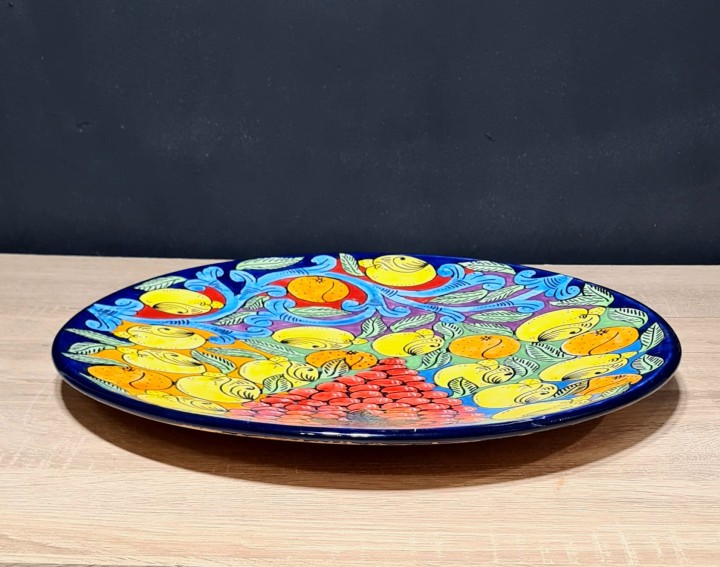 Recznie malowany talerz XXL 44cm unikatowy prezent 6.jpg