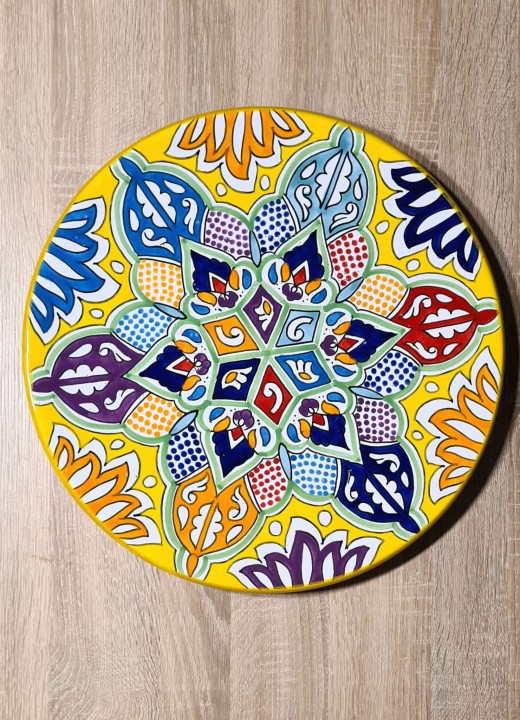 Recznie malowany talerz XXL 44cm unikatowy prezent 13.jpg