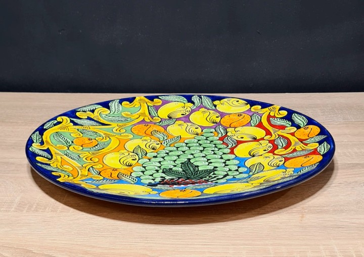Recznie malowany talerz XXL 44cm unikatowy prezent 21.jpg