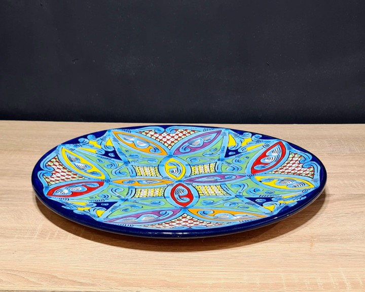 Recznie malowany talerz XXL 44cm unikatowy prezent 24.jpg